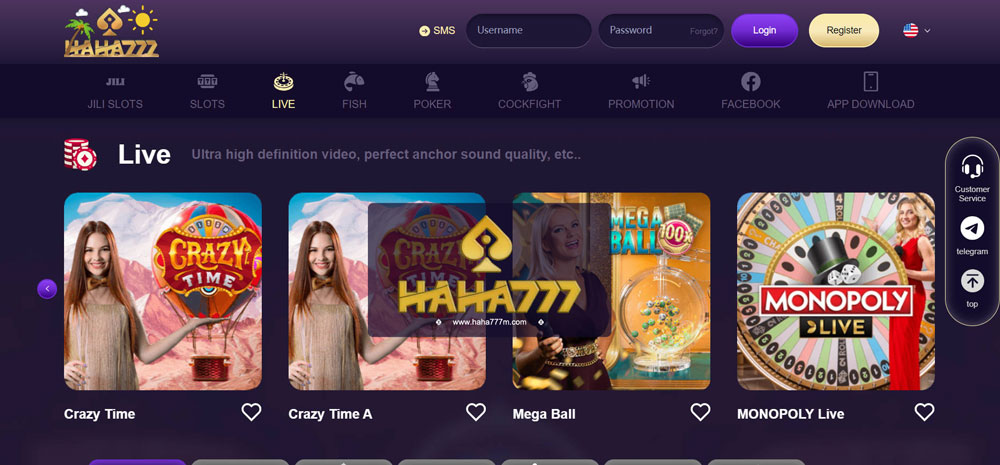 Development of Haha777 Casino