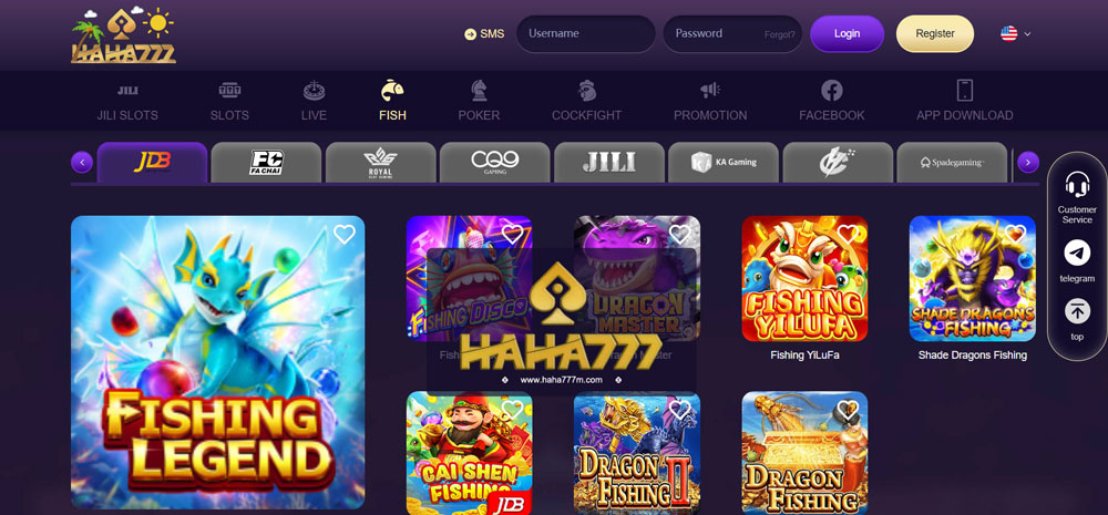 Games Available at Haha777 Casino