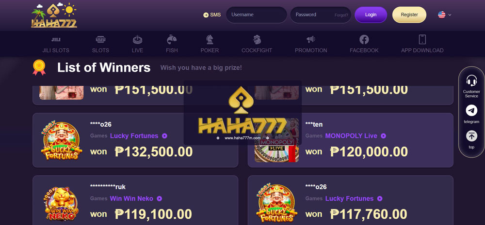Payment Methods Available at Haha777 Casino